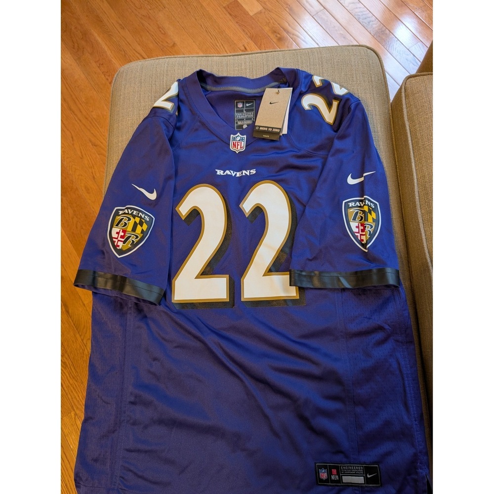 NWT Nike Baltimore Ravens Derrick Henry 22 Jersey Mens L Purple NFL Football